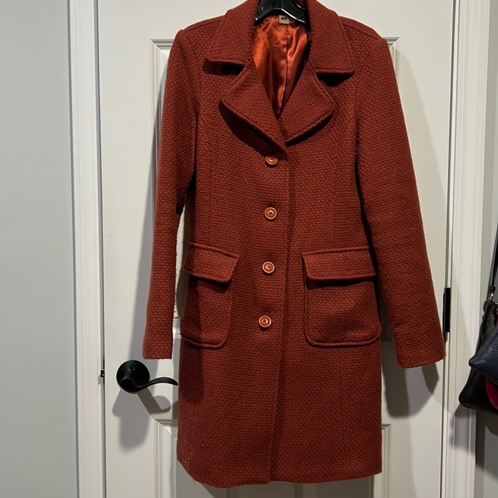 Nordstroms BP line, rusty orange fall coat